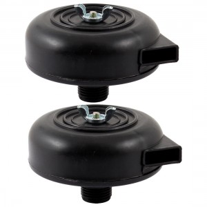 Air Compressor 1/2"PT Threaded Black Plastic Exhaust Filter Muffler x 2
