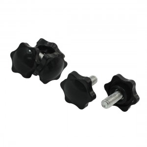 8mmx20mm Star Cap Clamping Knob Grip 28mm Head Diameter 5 Pcs