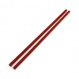 8mm x 4.5mm x 300mm US Standard Red Chromium Alloy Compression Spring 2 Pcs