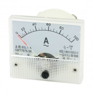 Analog Rectangle Panel AC Current Ammeter Meter 0-100A Gauge 85L1-A