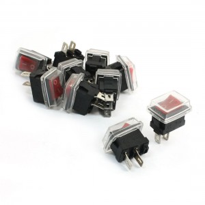 10 Pcs 3A/6A 250VAC/125VAC Soldering Waterproof Snap in Rocker Switches