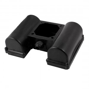 Black Plastic Shell Capacitor Protector Junction Box 19.5cm x 13cm