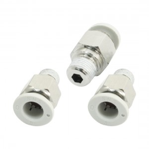 3Pcs 9.5mm x 8mm One Touch Air Pneumatic Tube Push In Male Quick Fittings
