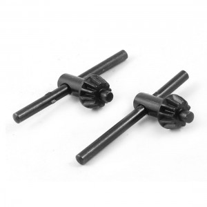 2 Pcs Black 13mm 1/2" Gear Dia 12 Teeth T Shaped Grip Metal Drill Chuck Key