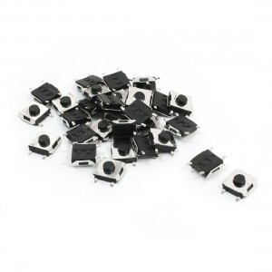 30Pcs 6mmx6mmx3.1mm 4 Pin DIP PCB Momentary Tactile Push Button Switch