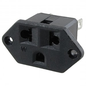 AC 250V 10A 125V 15A 3 Pin Terminals US EU Panel Socket Power Receptacle