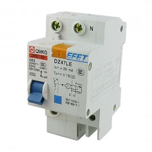 DIN Rail Mounted 1P+N Earth Leakage Circuit Breaker AC 230/400V 63A
