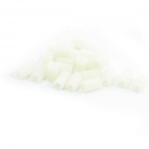 24 Pcs M3 x 10mm Wihte Nylon Hex Hexagonal Threaded Spacer Support