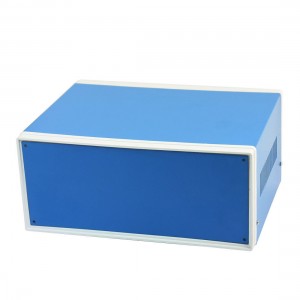 9.8" x 7.5" x 4.3" Blue Metal Enclosure Project Case DIY Junction Box