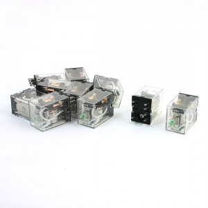 10pcs HH52P MY2J DC 24V Coil DPDT 8 Pin Electromagnetic Power Relay