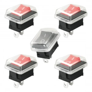 5 Pcs SPST 2 Position ON/OFF Soldering 2 Pins SPST Boat Rocker Switches
