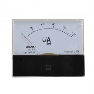 44C2 DC 0-100uA Rectangle Shaped Analog Panel Meter Ammeter Gauge