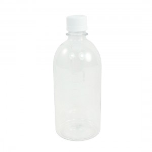 500ML Clear Plastic Cylinder Shaped Chemical Agent Bottle