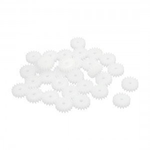 30Pcs 10mm x 2mm Single Steering Plastic Motor Transmission Main Shaft Gear