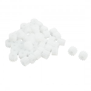50 Pcs 7mm x 2.5mm Single Steering Plastic RC Toy Motor Spindle Spur Gear