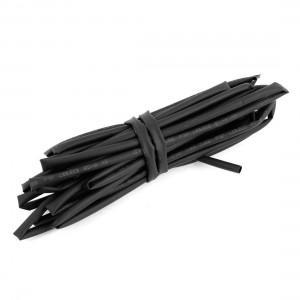 Ratio 2:1 Black Polyolefin 4mm Dia Heat Shrink Shrinkable Tube 5M