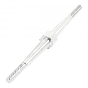 Silver Tone 3mm Dia Thread Adjustable Aluminium Push Rod 70mm Long