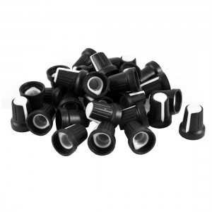 30 Pcs Plastic 5.5mm Knurled Shaft Dia. Potentiometer Control Knobs