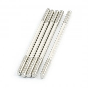 5pcs 2.5mm Dia Thread 50mm Long Gray Steel Tight Adjustable Push Brace