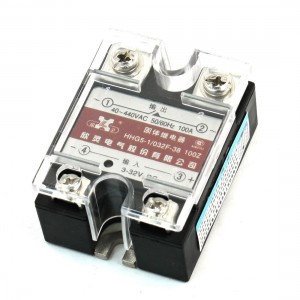 Metal Base 1Phase DC Control AC Solid State Relay 100A SSR-100DA