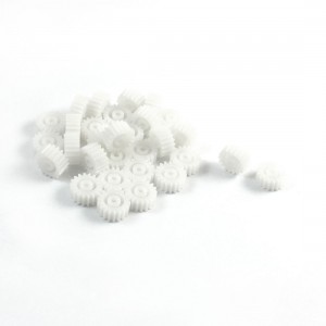 30Pcs 10mmx2mm 18 Teeth Plastic Thick Motor Spindle Spur Gear for DIY Toy