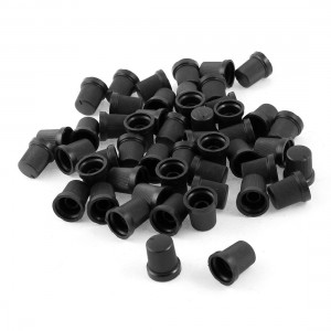 50 Pcs Plastic Nonslip 6mm Inner Hole Dia Potentiometer Control Knobs Grip Black