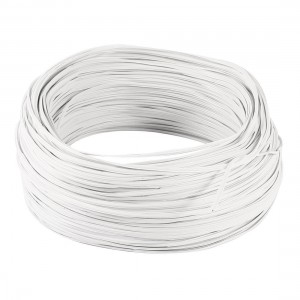 White PVC Coated Electro Galvanized 0.55mm Diameter Iron Wire 100M