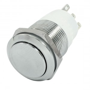 3/4" Thread SPDT 3 Pin Solder Terminal Momentary Push Button Switch 24V 3A