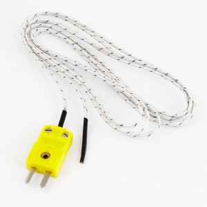 2M Cable Thermocouple Temperature Measuring Probe Sensor Cord 0-200 Degree