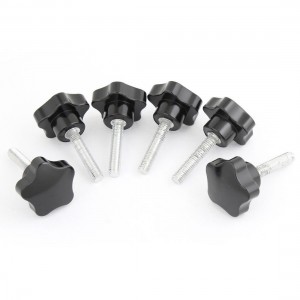 40mm Star Head Dia Replacement 8mm x 40mm Clamping Screw Knob Grip 6 Pcs