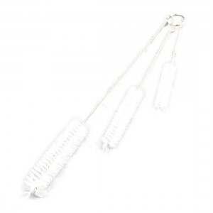 Nylon Bristles Metal Grip Test Tube Bottle Cup Cleaning Brush 3 in 1