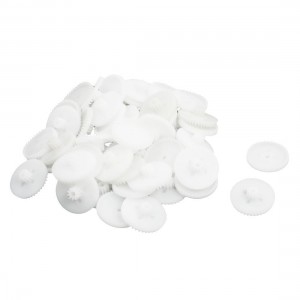50Pcs 21mmx2mm Double Reduction Plastic Crown Gear for DIY Stepper Motor Gearbox