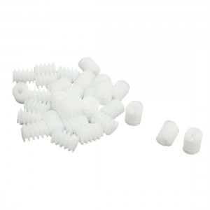 30 Pcs 2mm x 6mm Plastic Worm Gear 8mm Height for Electric Motor Spindle