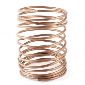 3.2M 10.5Ft Long 3mm Dia Copper Tone Refrigeration Coiled Tubing Coil