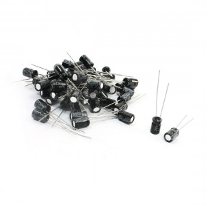 50 Pcs 5mm x 8mm Radial Lead Aluminum Electrolytic Capacitor 25V 47uF