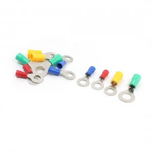 12Pcs RV5.5-8/RV2-6 Plastic Sleeve Insulated Ring Terminals Connectors