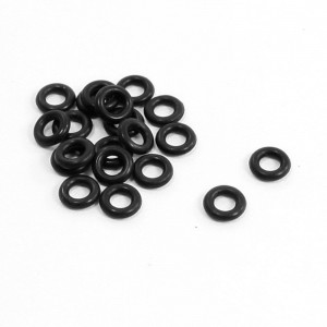 20Pcs 4mm Outside Dia 1mm Thick Industrial Rubber O Rings Seal Black