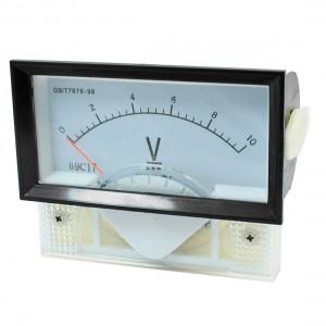 Lab Rectangle Plastic Panel Gauge Voltmeter Voltage Meter DC 10V 69C17