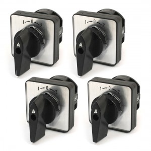 4pcs Panel Mount 3 Positions Combination Changeover Switch LW8-10B/1