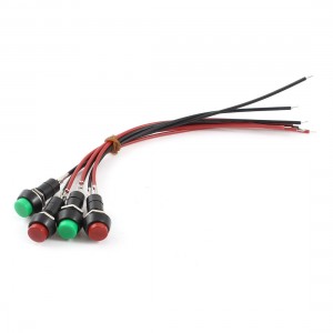 4 Pcs Panel Mount Wired Momentary SPST Car Push Button Press Switch 250V 3A