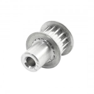 Silver Tone Aluminum Alloy 15 Teeth 15T 5mm Bore 11mm Width Timing Pulley