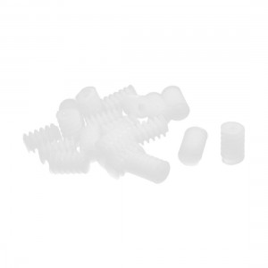 20 Pcs 2mm Hole 6mm x 9.5mm Plastic Worm Gear for DIY Toy Motor Reduction Box