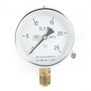 Round Dial 1/2" PT Thread 0-25 Mpa Air Water Pressure Gauge