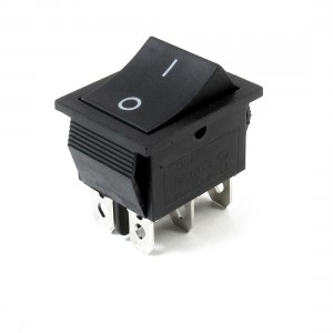 AC 16A 250V 20A 125V 6 Terminals DPDT On On Rocker Switch Black