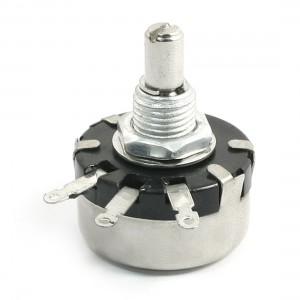 WX110(010) 4.7K Ohm 6mm Round Metal Shaft Single Turn Wire Wound Potentiometer