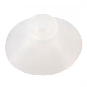 Clear White Silicone Vacuum Oil Proof Fittings Suction Cup 1.57" Round Dia