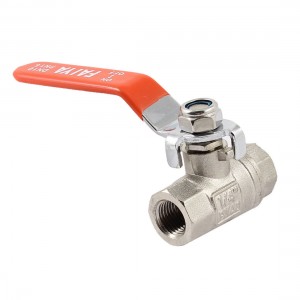 1/4PT Female Threaded F/F Orange Lever Handle Full Port Brass Ball Valve