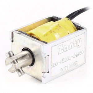 1mm 230g 6mm 10g Push Type Linear Lift Electromagnet Solenoid DC 24V 0.3A 7.2W
