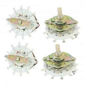 4pcs 6mm Dia Shaft 2P5T 1 Deck Band Channel Rotary Switch Selector