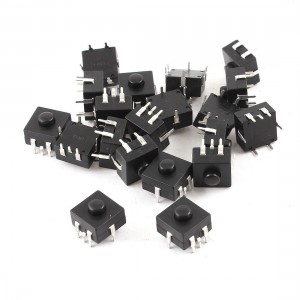 20pcs 12 x 12 x 11mm Round Pushbutton 7-Pin Momentary Tactile Switch AC 220V 10A